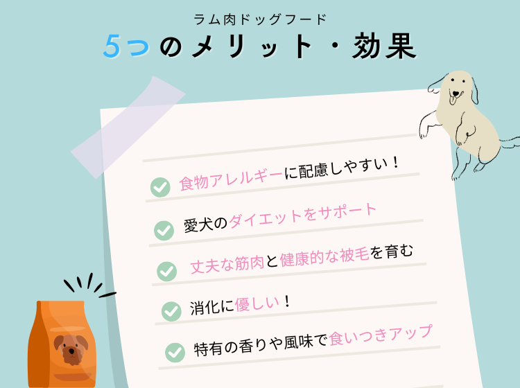 ラム肉ドッグフードのメリットや効果